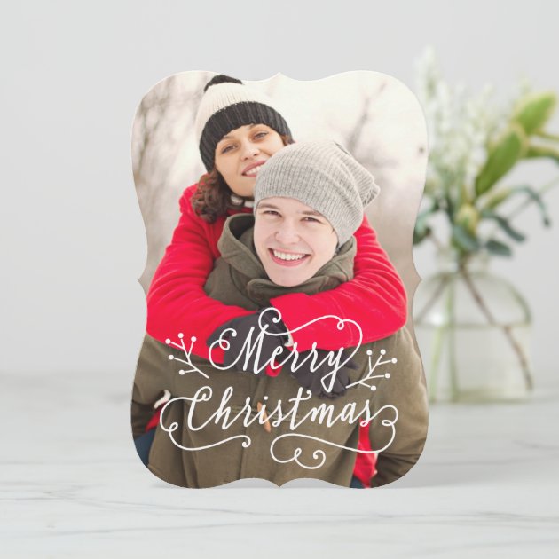 Script Merry Christmas | Holiday Photo Card