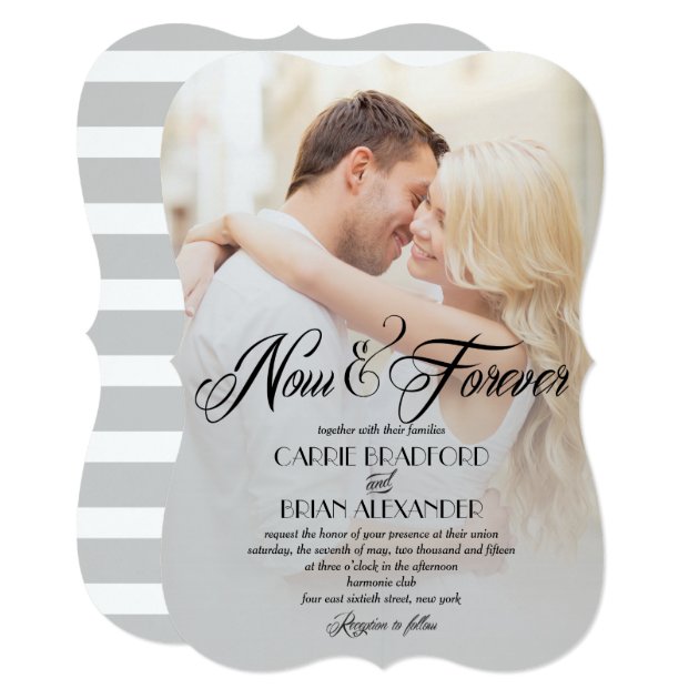 Now And Forever Photo Wedding Invitations