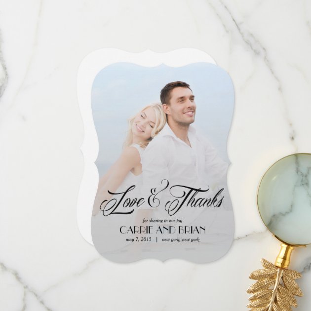 Now And Forever Wedding Thank You Card