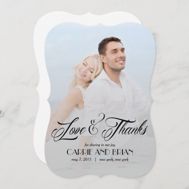 Now And Forever Wedding Thank You Card