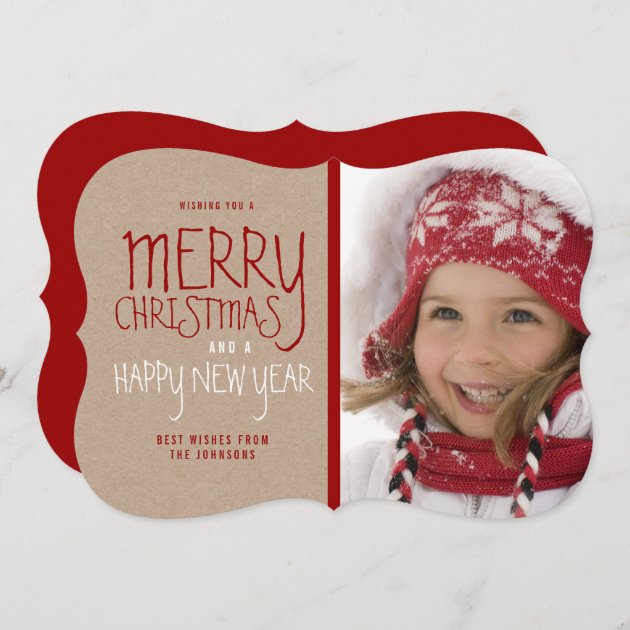 RUSTIC MERRY CHRISTMAS | HOLIDAY PHOTO CARD