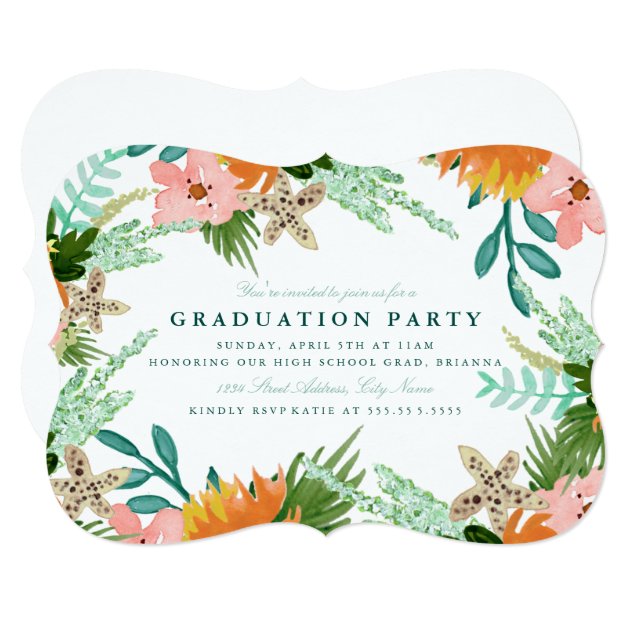 Coastline Graduation Party Invite