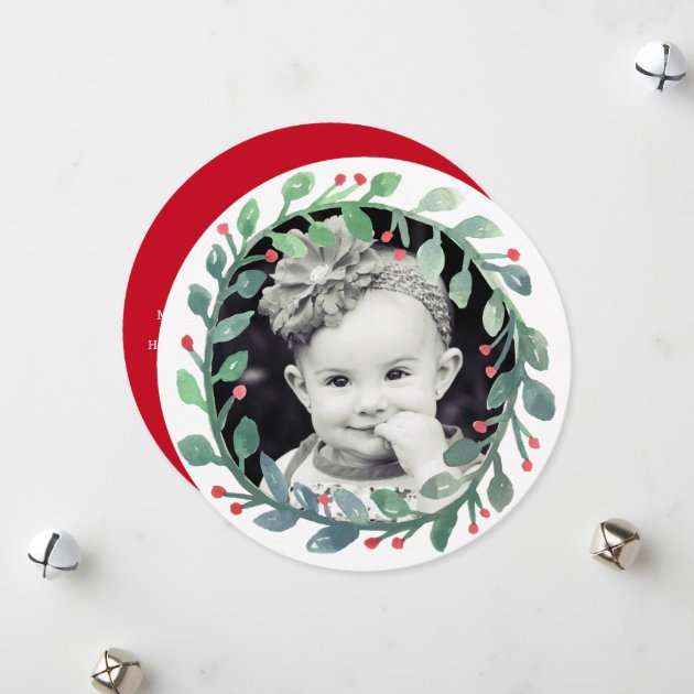Watercolor Wreath | Christmas Holiday Invitation