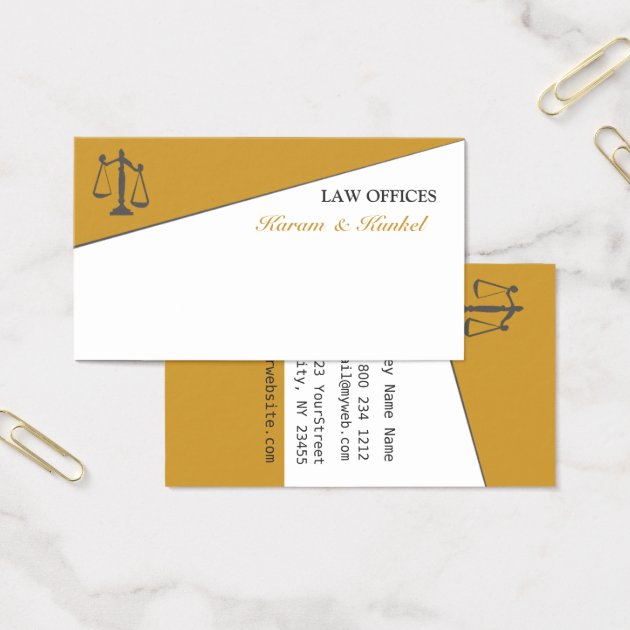 Masculine Divided Attention Attorney Lawyer Business Card