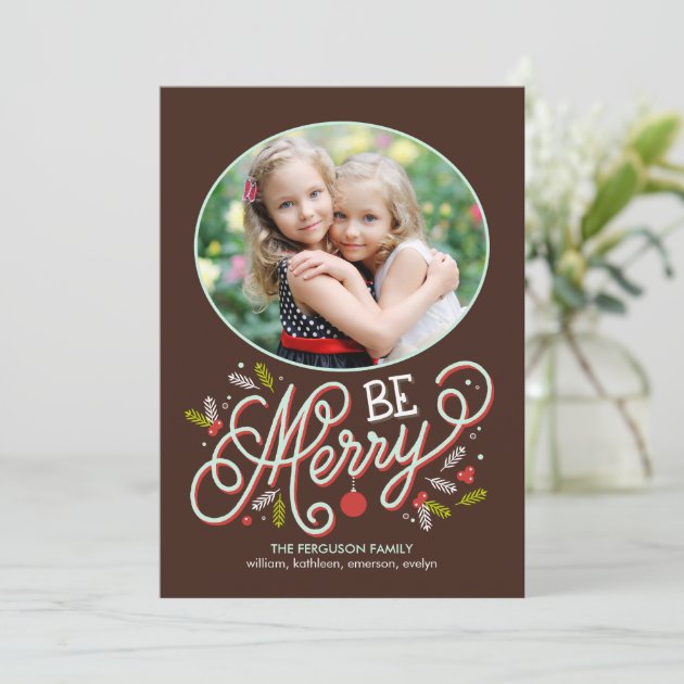 Be Merry Holiday Photo Cards