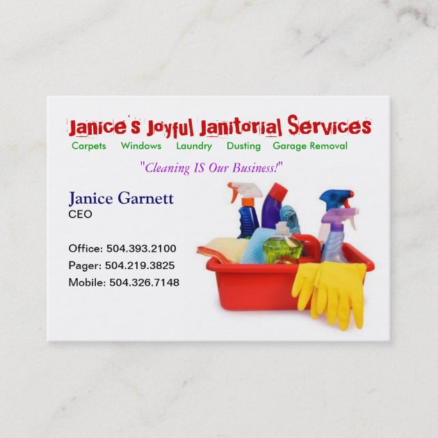 Janitorial Service Business Card