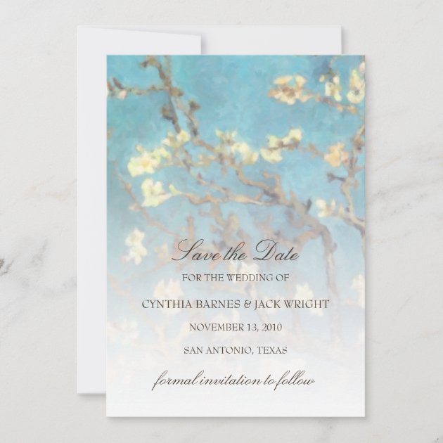Save the Date 5x7 Almond Blossoms