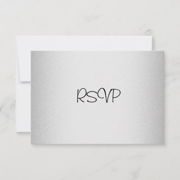 RSVP Response Card Events Elegant Light Silver