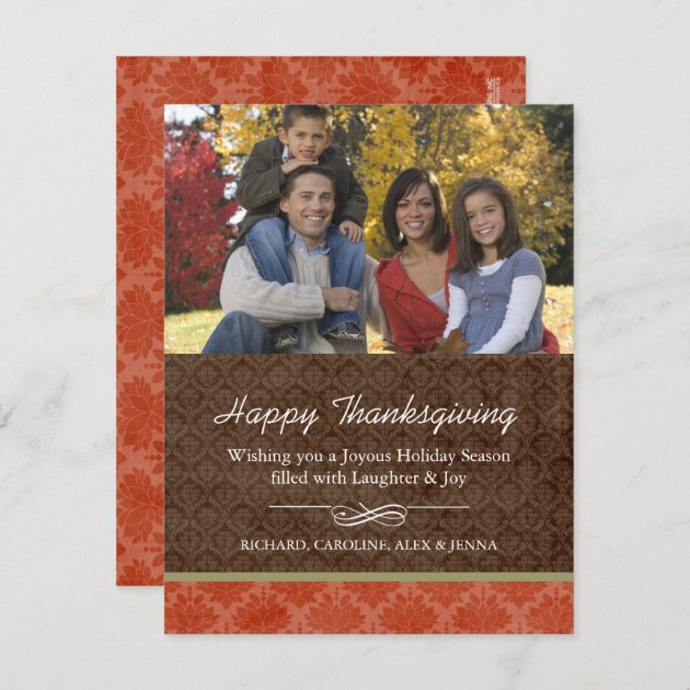 Classy Thanksgiving Photo Card