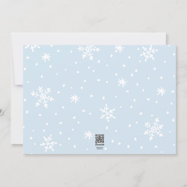 Winter Snowflakes Navy Blue Merry Christmas Photo Holiday Card