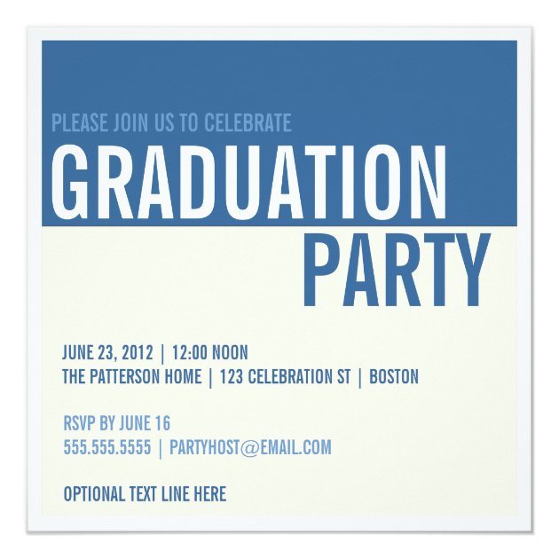 Bold Modern Guy Graduation Party Photo Invitation