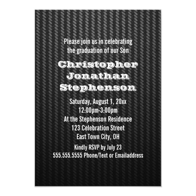 Guys Bold Banner Photo Graduation Announcement