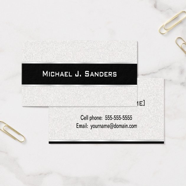 Graduation Name Cards - Silversand And Black