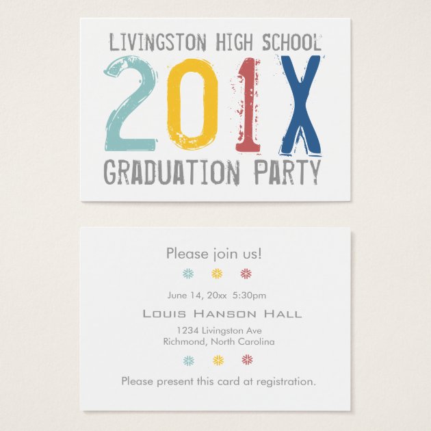 Casual Hand-Out Graduation Party Invitation Card