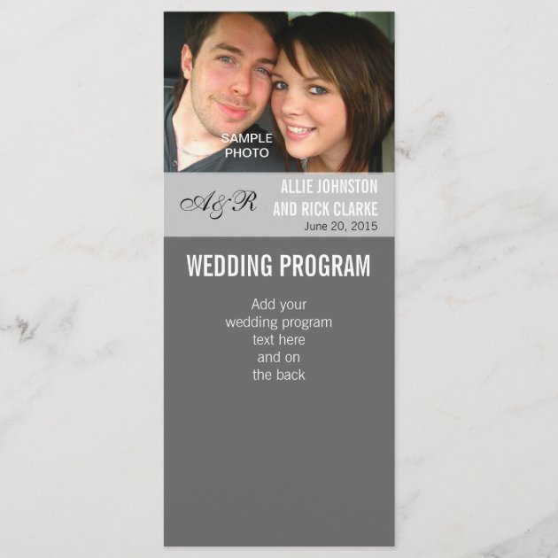 Modern Photo Wedding Programs