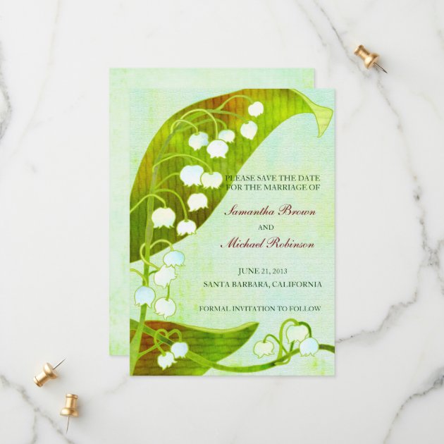 Lily Of The Valley Rustic Wedding Save The Date
