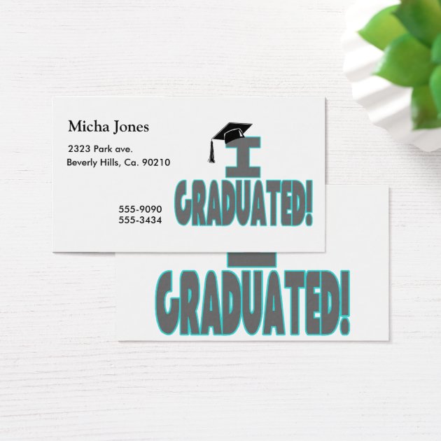 I Graduated With Black Cap Business Card