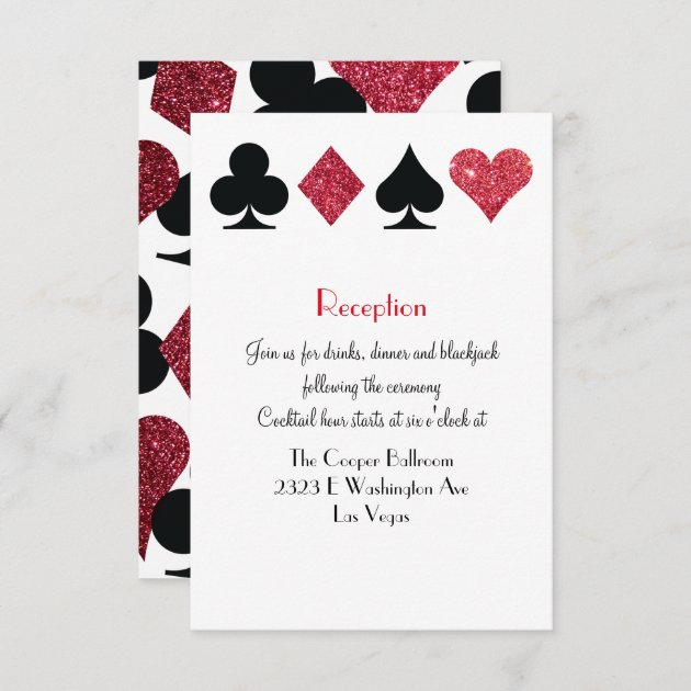 Destiny Las Vegas Wedding Reception Extra Info Enclosure Card