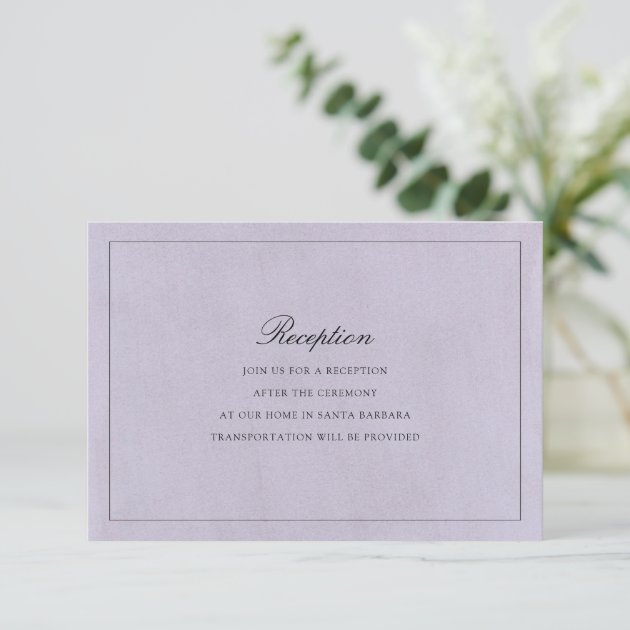 Debonair Wedding Reception Card