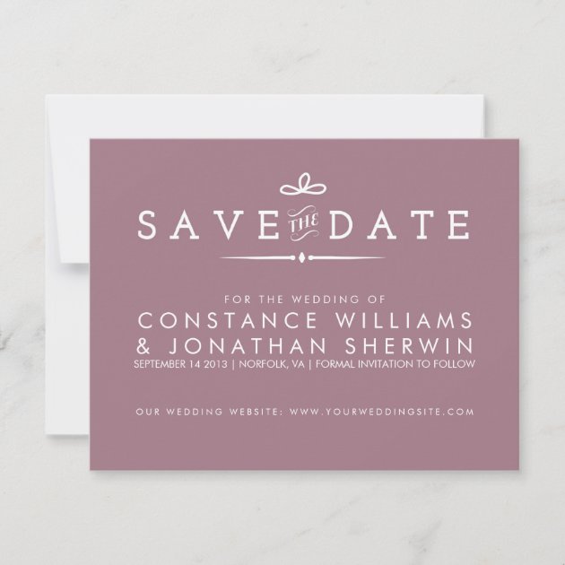 Small Save the Date in Purple