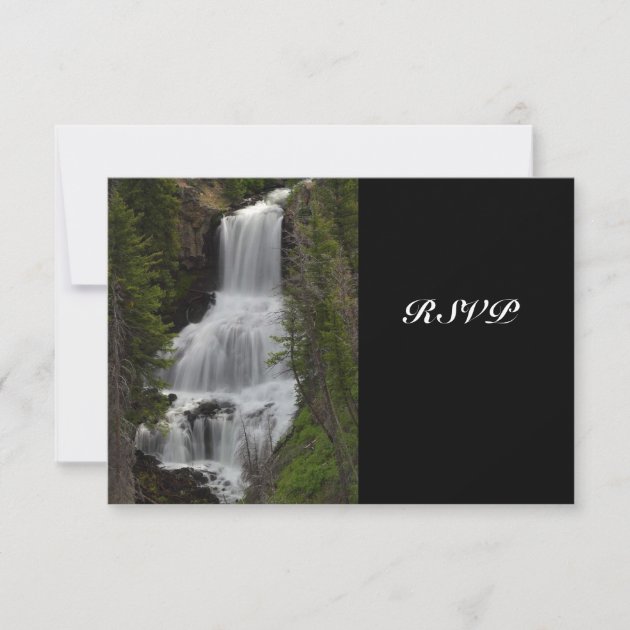 Yellowstone National Park Waterfall Wedding RSVP
