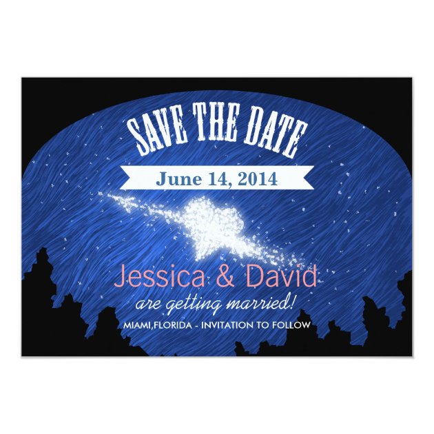 Beautiful Blue Starry Night Save the Date Cards