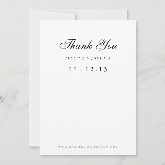 Wedding Photo Border White Scrolls | Thank You