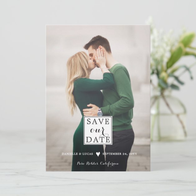 Charming Love Save The Date Photo Card