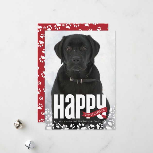 Happy Howlidays Pet Christmas Photo Card