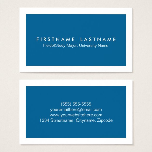 Simple Modern Student Business Cards