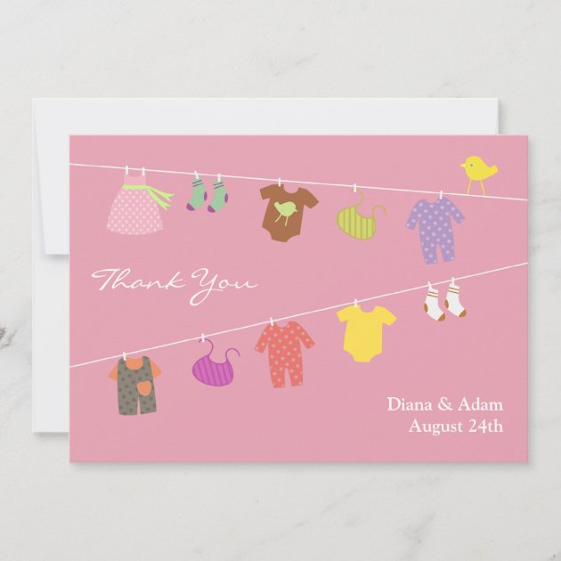 Thank You Baby Shower Flat Card