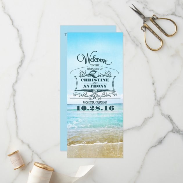 Romantic Beach Wedding Programs