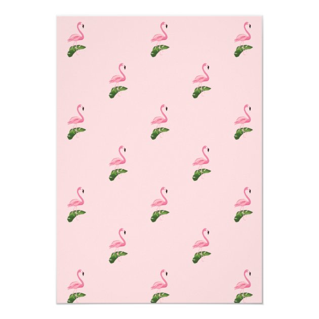 Let's Famingle Tropical Pink Flamingo Baby Shower Invitation