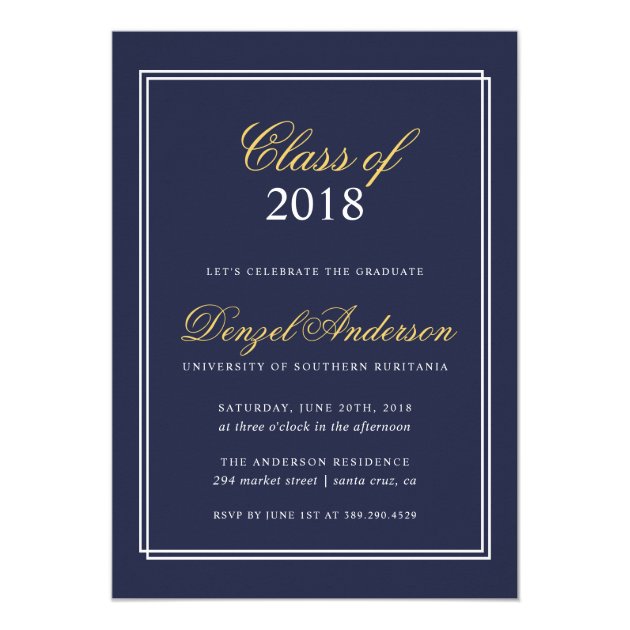 Graduate Script Photo Graduation Party Invitation