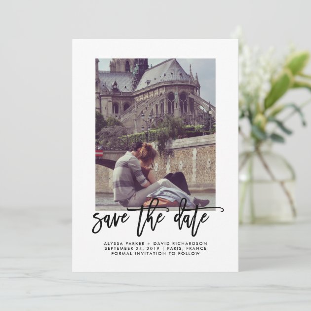 Elegant Save The Date | Typography And Photo