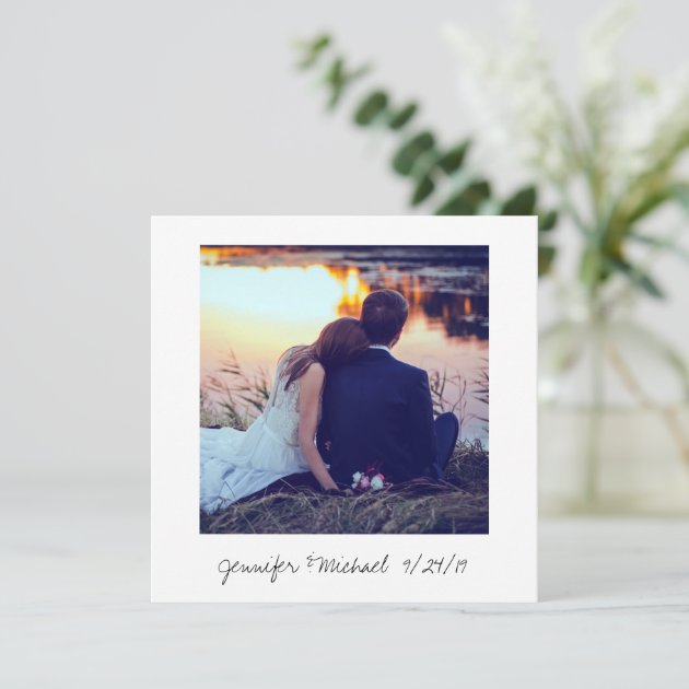Instant Photo Look Wedding Photo Thank You