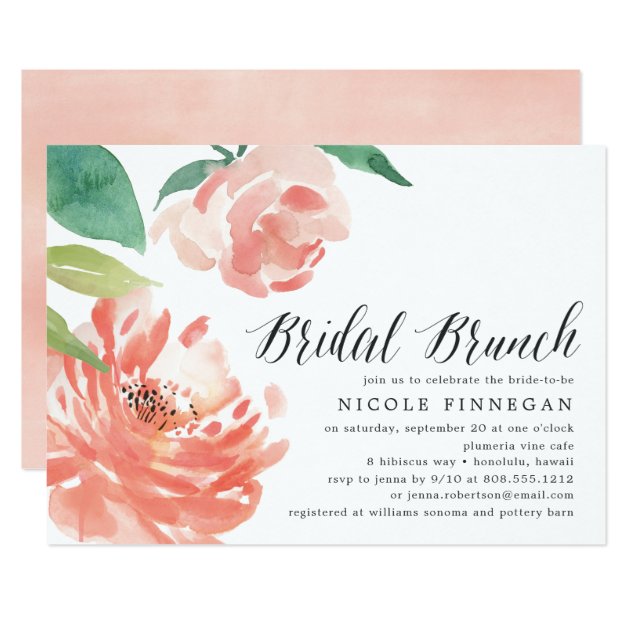 Blushing Peony | Bridal Brunch Invitation