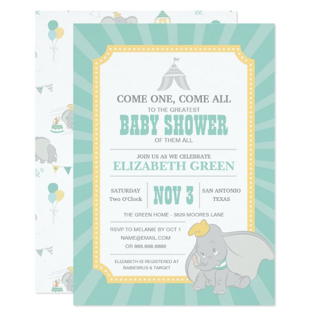 Dumbo | Neutral Baby Shower Invitation
