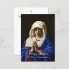 Catholic Mass Offering Virgin Mary Holy Cards | Zazzle