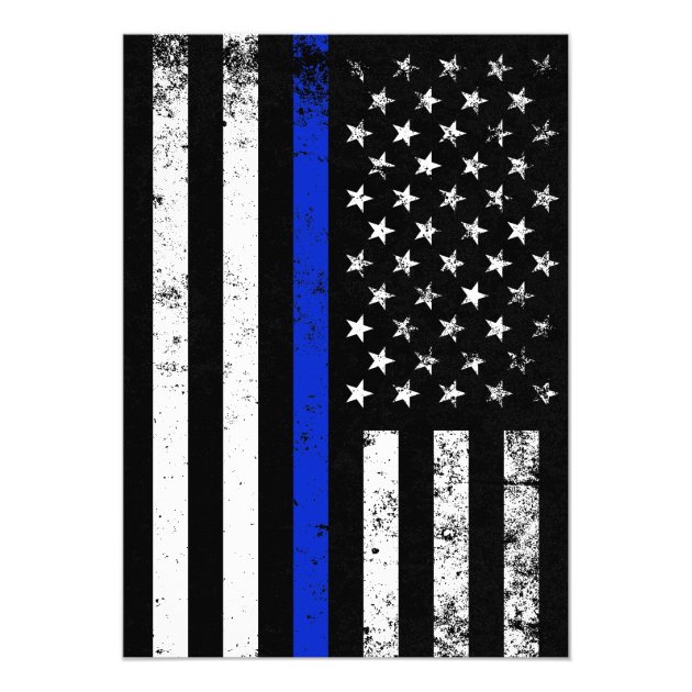Police Style American Flag Party|Event Invitation