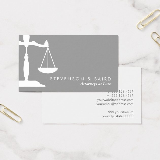 Justice Scale  Business Card