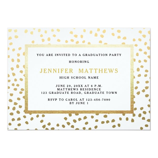 Elegant Gold Script 3 Photo Graduation Party Card