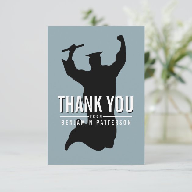 Celebrating Graduate Personalized Thank You Card