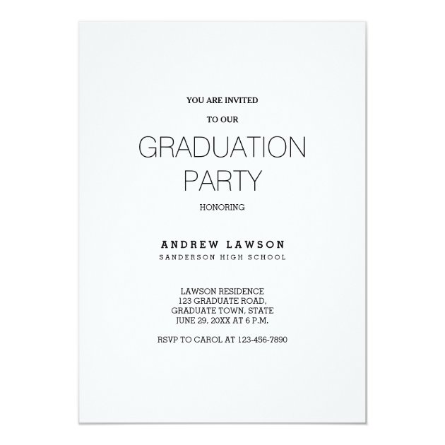 Gold Graduate Photo Frame Graduation Party Invite