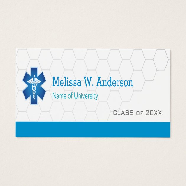 Medical School Graduate Graduation Name Card