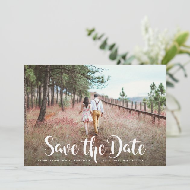 Whimsical Typography And Photo | Save The Date