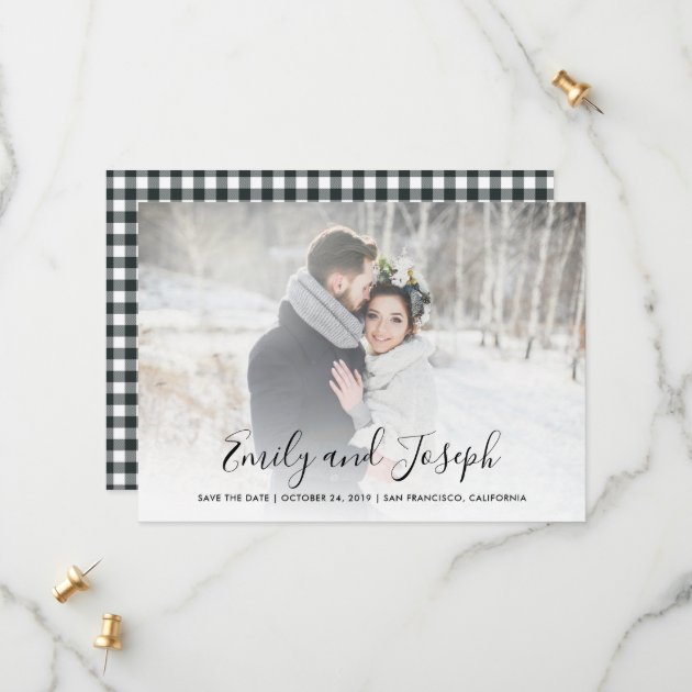 Loving Script | Save The Date With Names And Photo