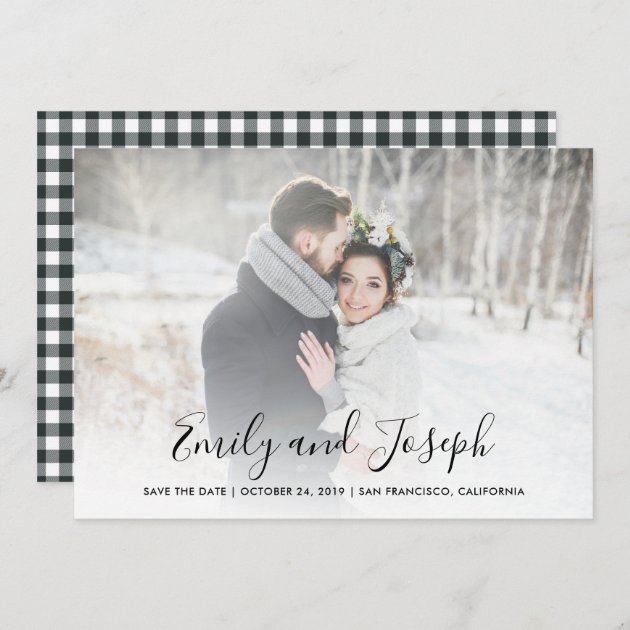 Loving Script | Save The Date With Names And Photo