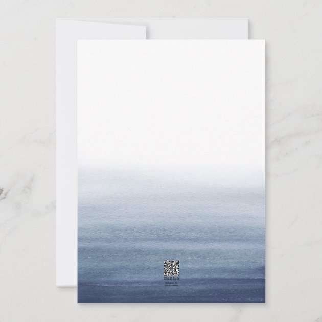 Blue Watercolor Ombre | Holiday Photo