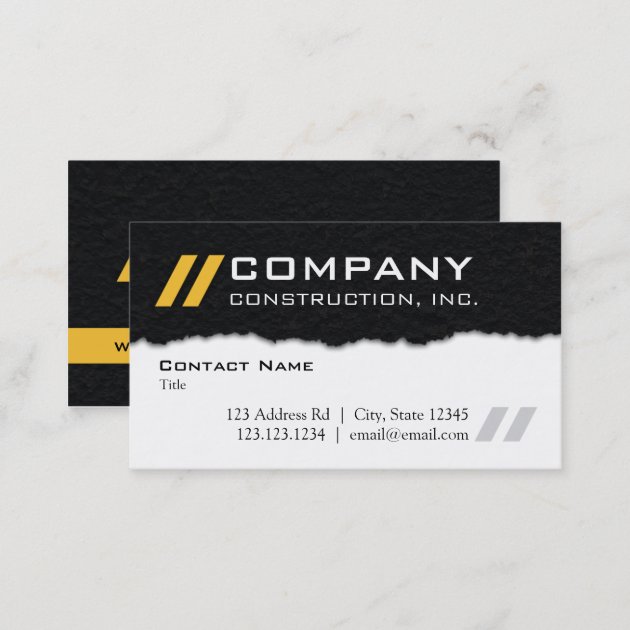 Pavement Themed Professional Business Card (back side)